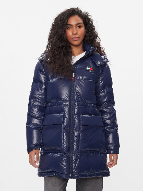 

Пуховик стандартного кроя Tommy Jeans, синий