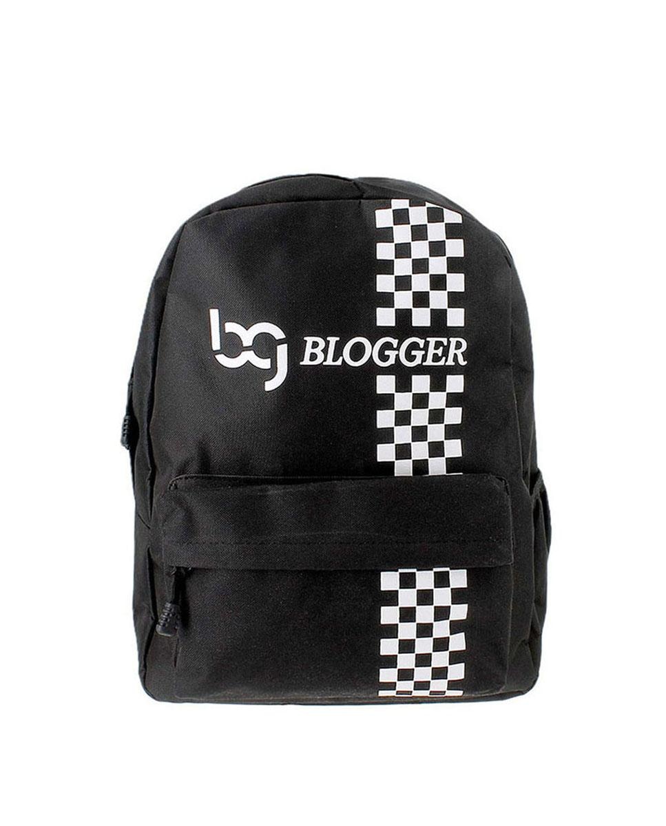 Черный рюкзак унисекс с контрастным логотипом Blogger, черный цена и фото