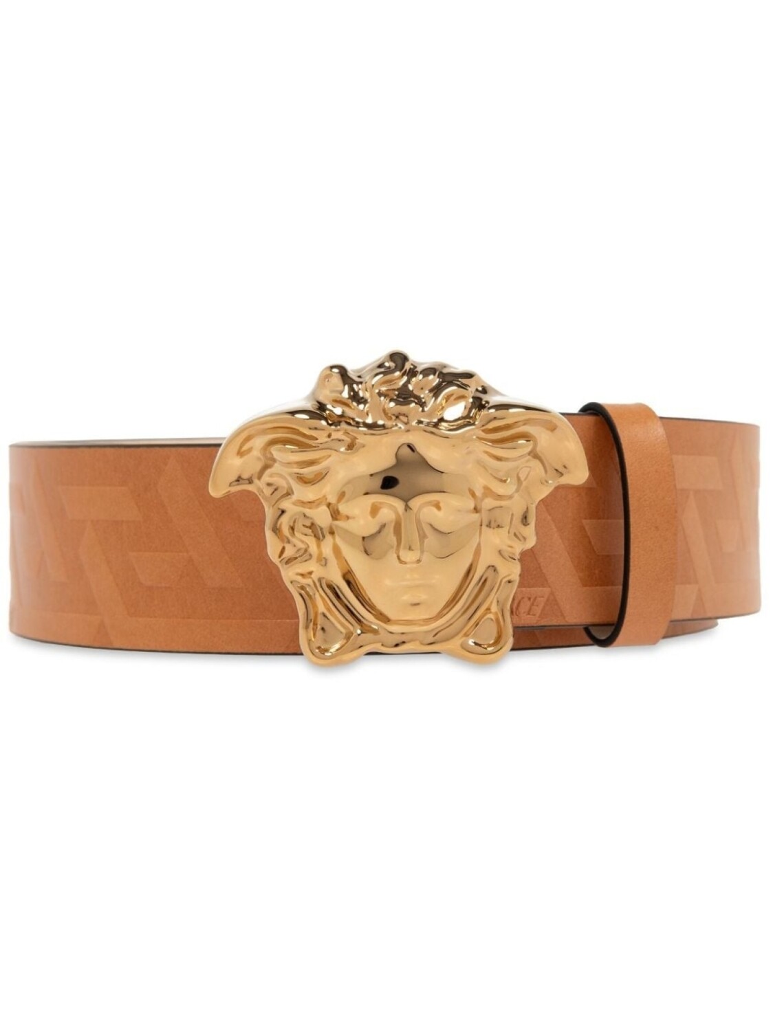 

Versace ремень из кожи La Medusa, коричневый