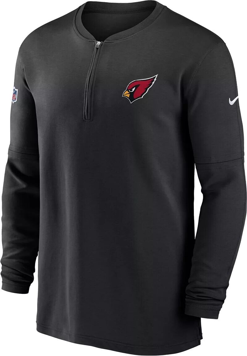 

Мужская черная футболка с длинными рукавами и половиной молнии Nike Arizona Cardinals Sideline