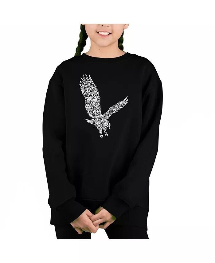 

Eagle — толстовка с круглым вырезом Big Girl's Word Art La Pop Art, красный