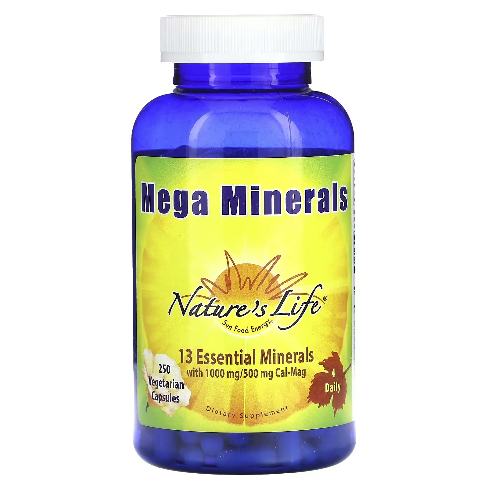 цена Nature's Life Mega Minerals 250 вегетарианских капсул