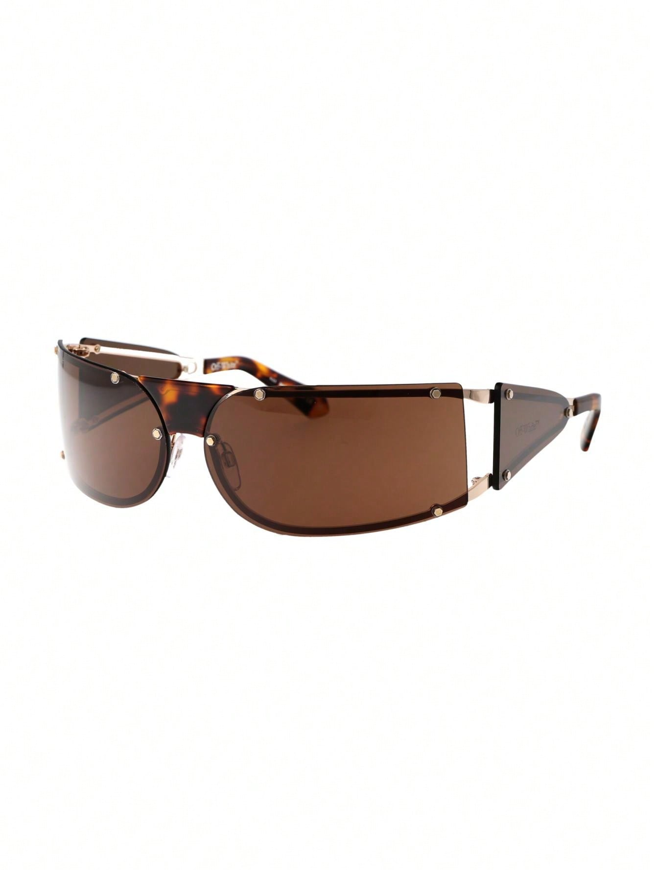 Мужские солнцезащитные очки Off-White BROWN OERI101F23MET0017664, коричневый зеленые солнцезащитные очки kimball off white