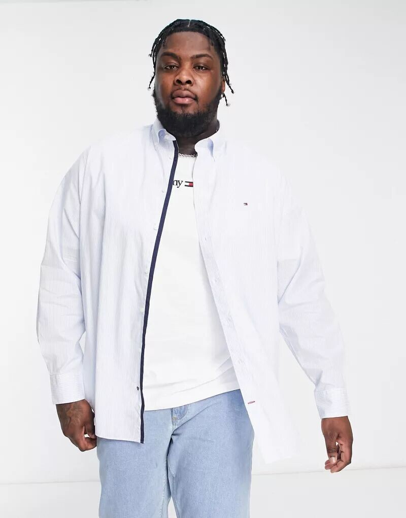 

Белая рубашка с длинными рукавами и логотипом Tommy Hilfiger Big & Tall