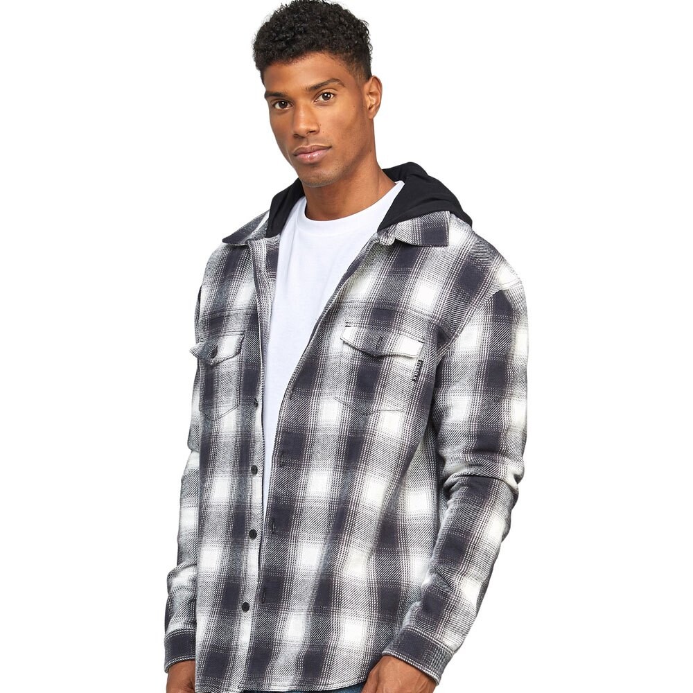 

Рубашка с длинным рукавом Siksilk Plaid Hooded, серый