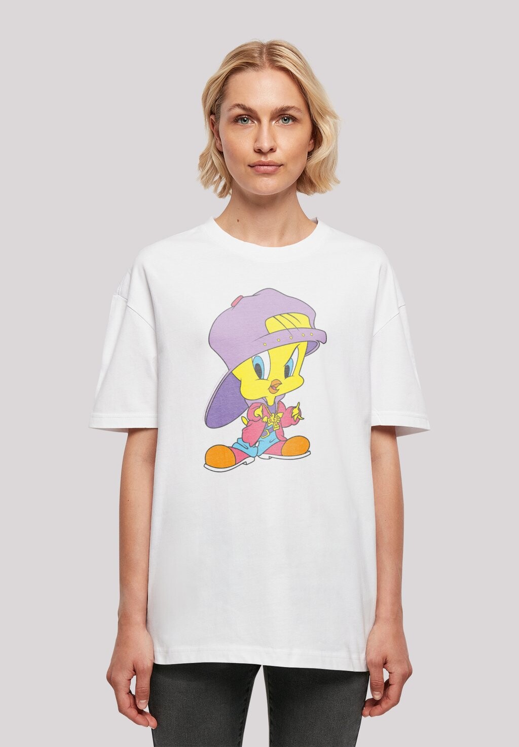 

Футболка с принтом LOONEY TUNES TRICKFILM SERIE CARTOON TWEETY PIE HIP HOP F4NT4STIC, цвет white