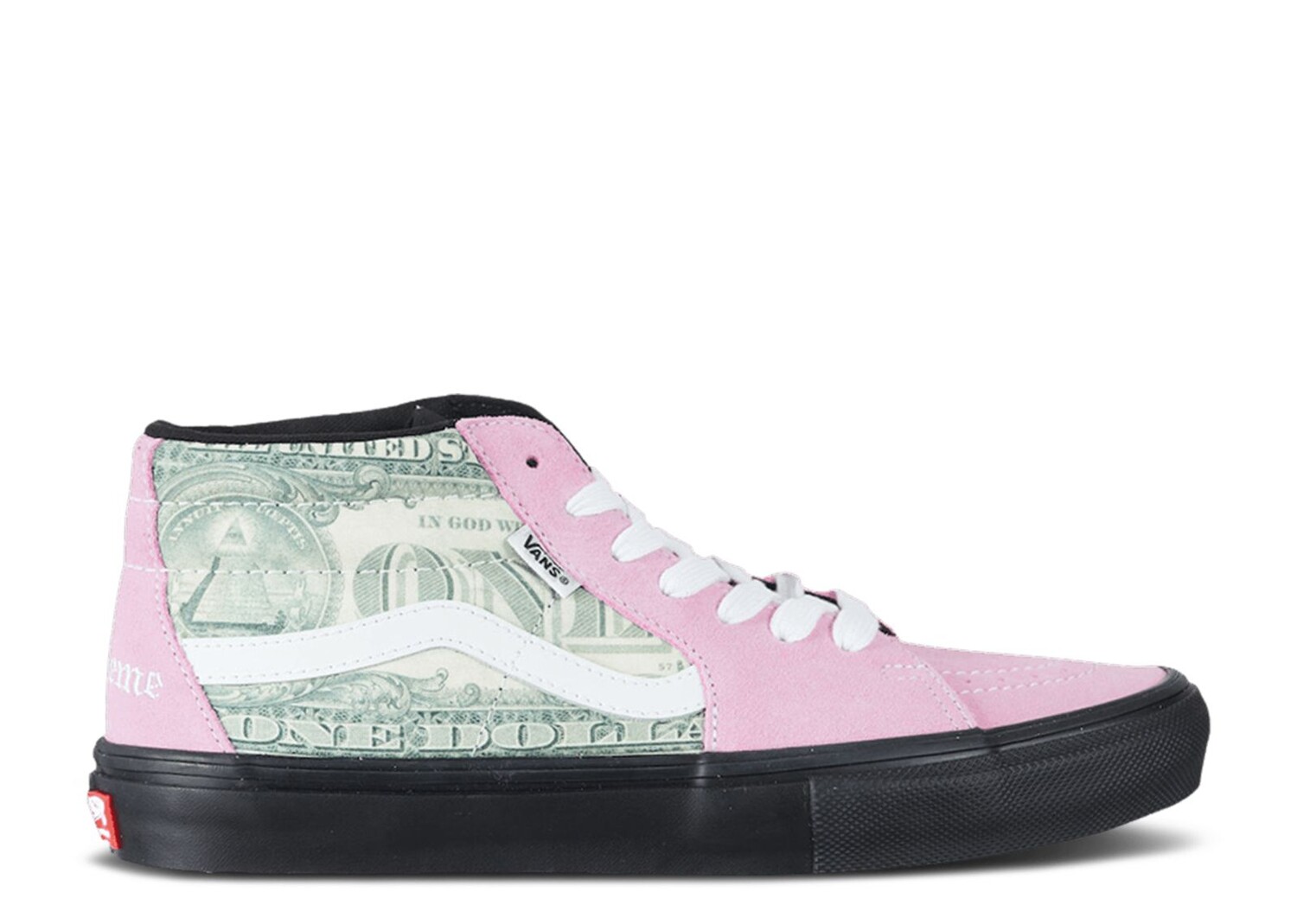 Кроссовки Vans Supreme X Skate Grosso Mid 'Dollar Bill - Pink', розовый кроссовки vans supreme x grosso mid monogram s red красный