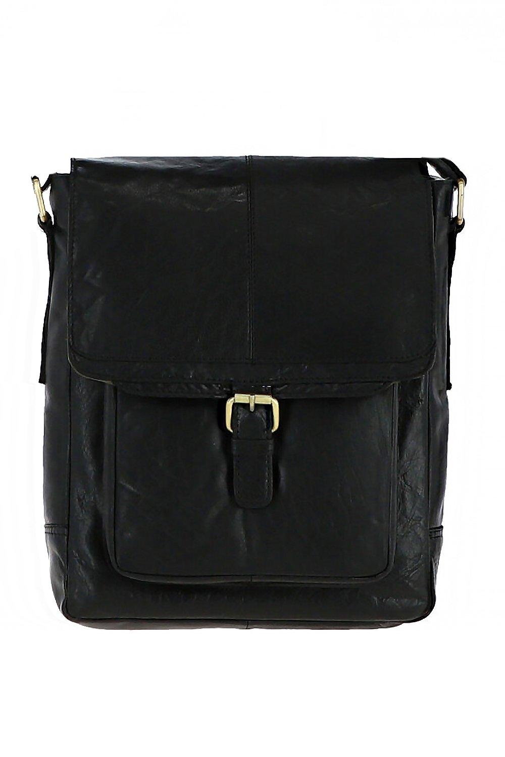 Дорожная сумка из винтажной кожи среднего размера Ashwood Leather, черный сумка планшет повседневная натуральная кожа вмещает а4 внутренний карман регулируемый ремень черный