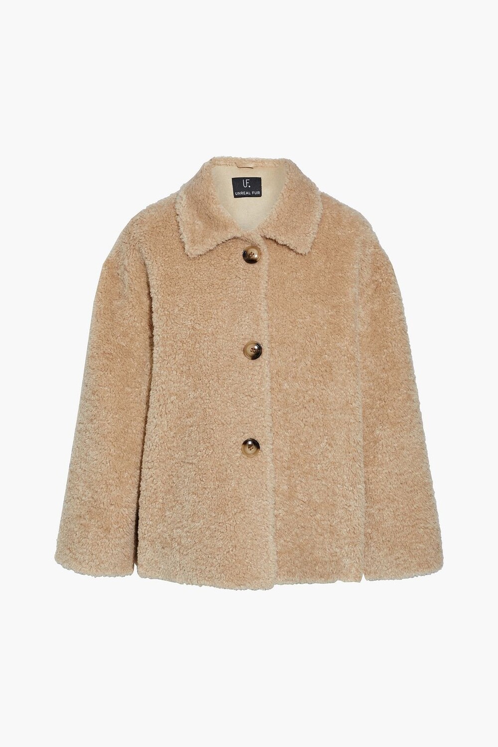 

Куртка из искусственной овчины Seashell Unreal Fur, песочный, Бежевый