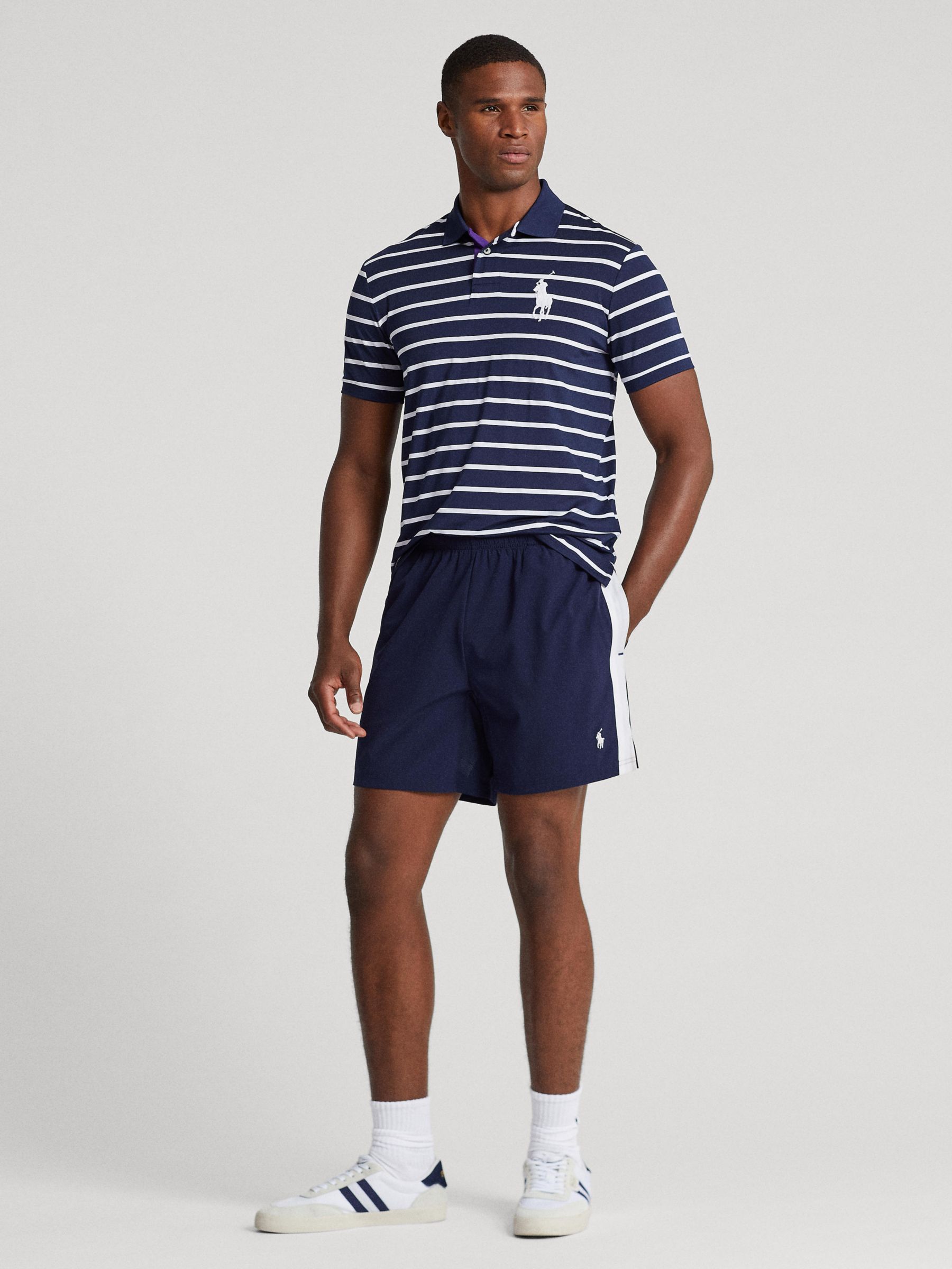 Полосатая футболка-поло Polo X Wimbledon Ball Boy Ralph Lauren, французский  флот – заказать с доставкой из-за рубежа через онлайн-сервис «CDEK.Shopping»