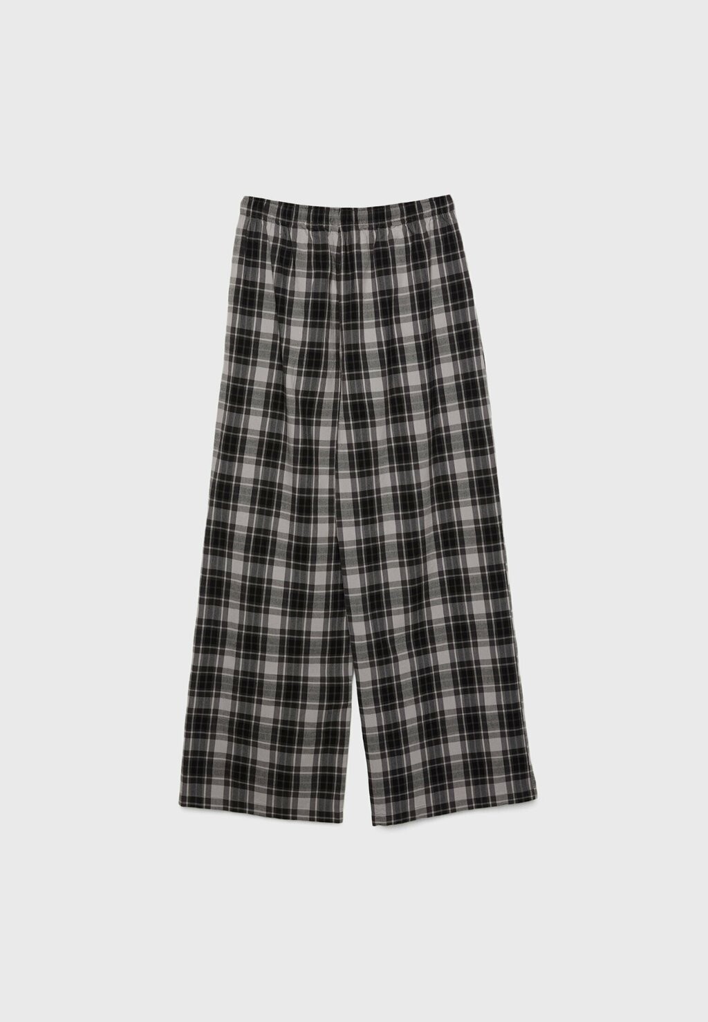 

Брюки FLOWING CHECK Stradivarius, темно-серый