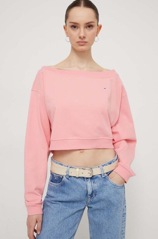 

Толстовка с капюшоном Tommy Jeans, розовый