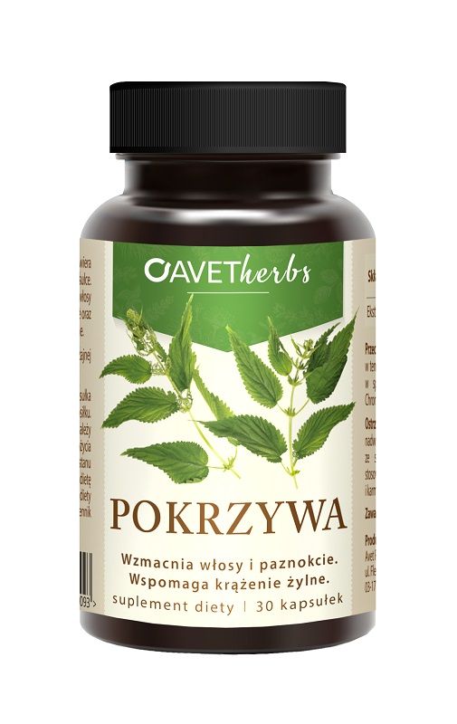 Avet Pharma Herbs Pokrzywa подготовка к волосам и ногтям, 30 шт. препарат который успокаивает и облегчает засыпание avet herbs melisa b12 30 шт