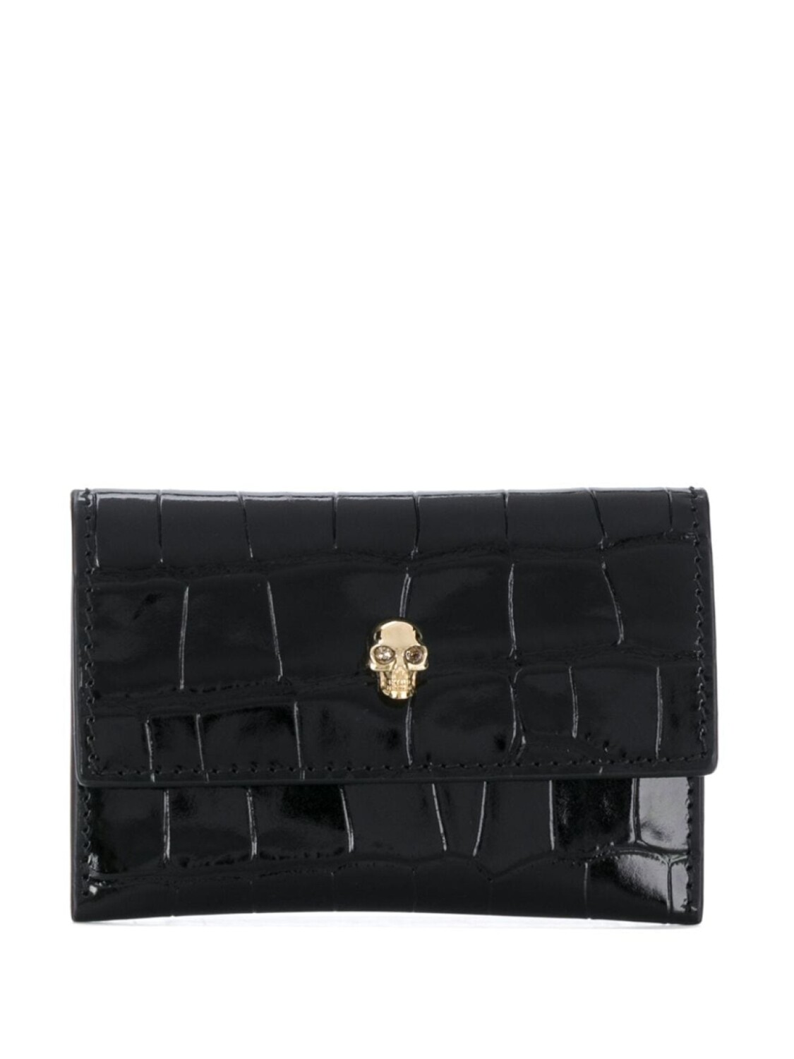 

Alexander McQueen кошелек на кнопке с декором Skull, черный