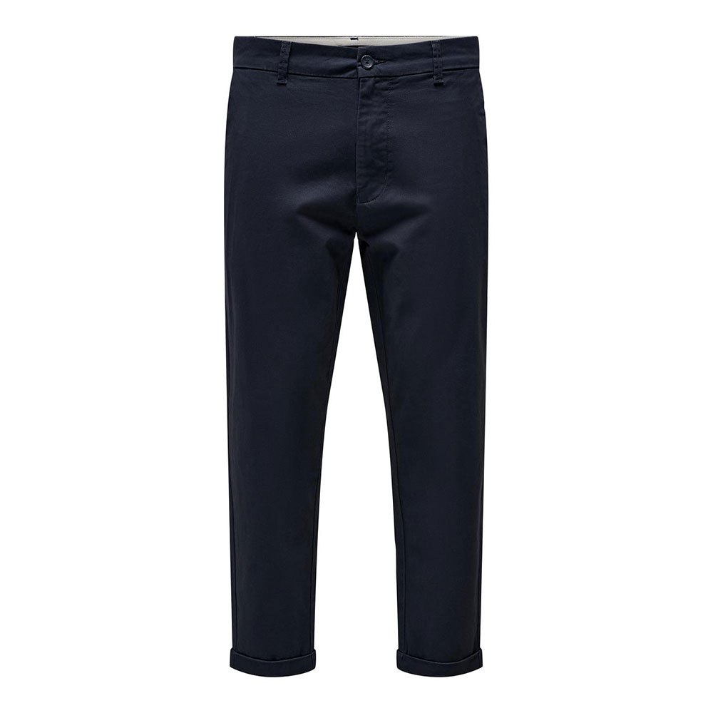 Брюки Only & Sons Kent Cropped 0022 Chino, синий брюки only paris regular chino синий