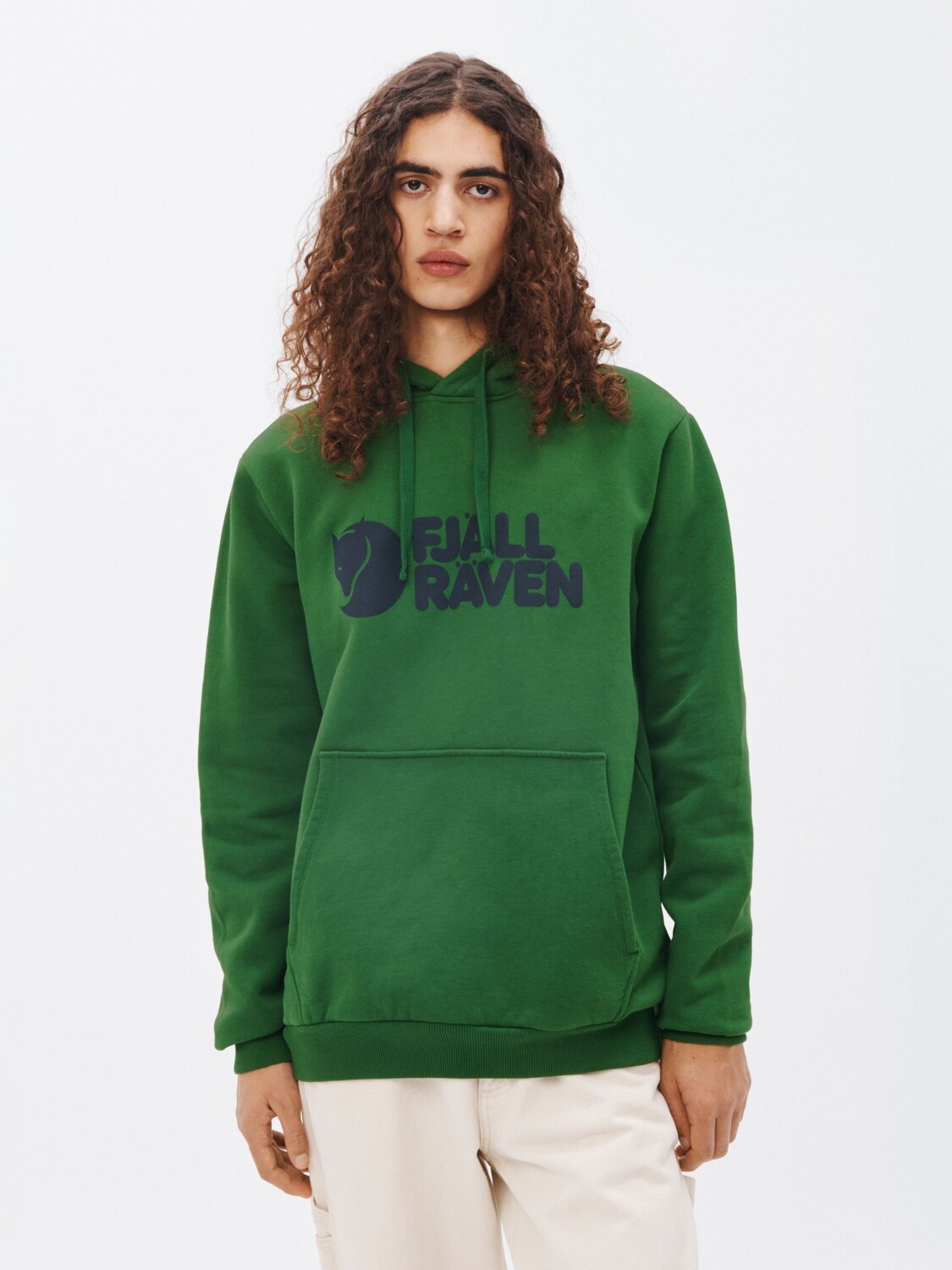 

Классическая толстовка с капюшоном Fjällräven, палм-грин