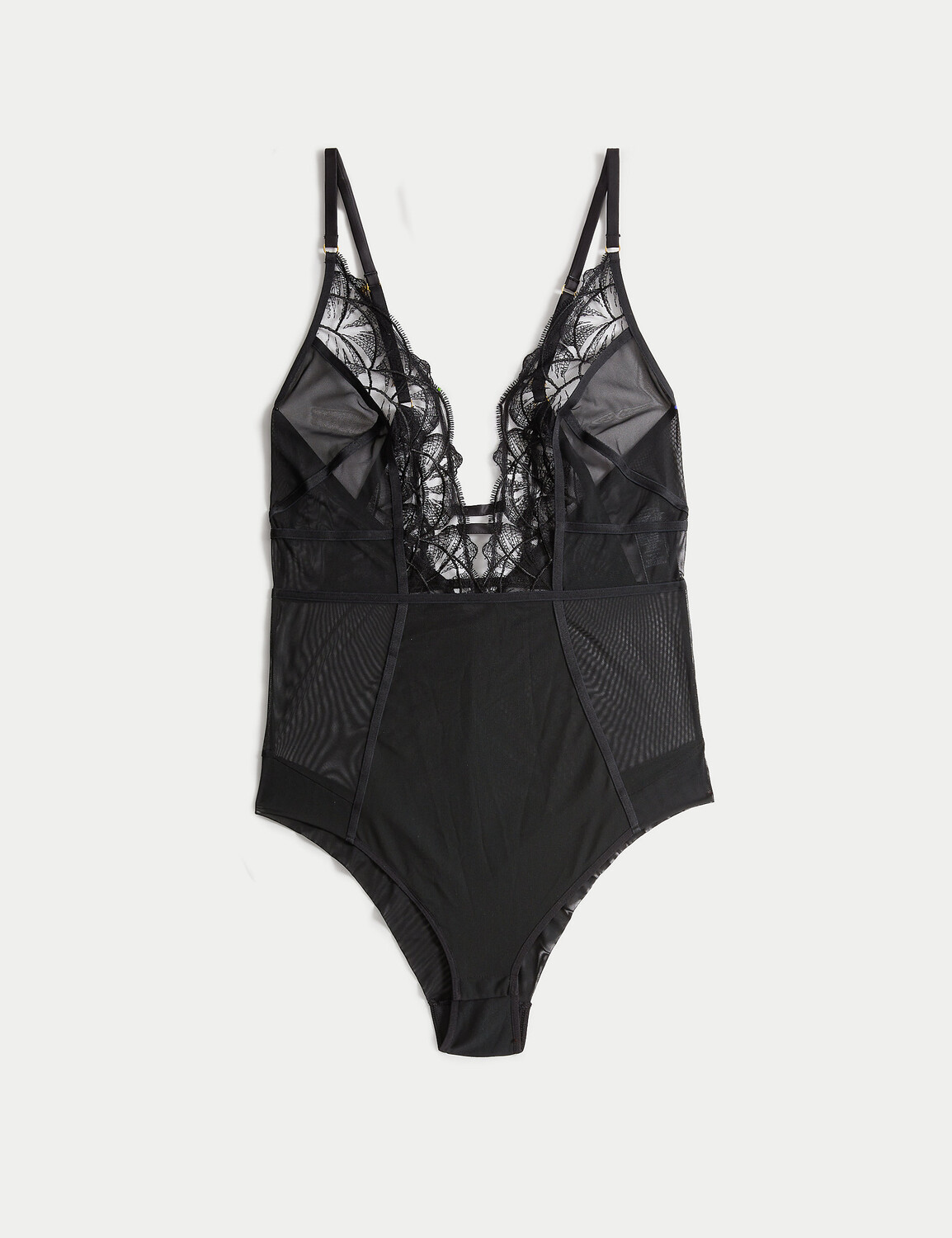 

Боди из кружева и сетки Maya Boutique, черный