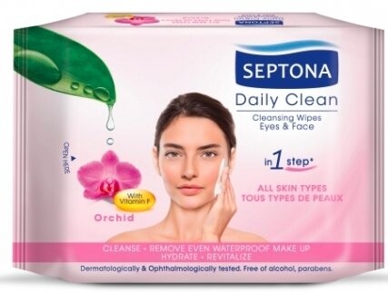 

Салфетки для снятия макияжа с витамином F. Daily Clean