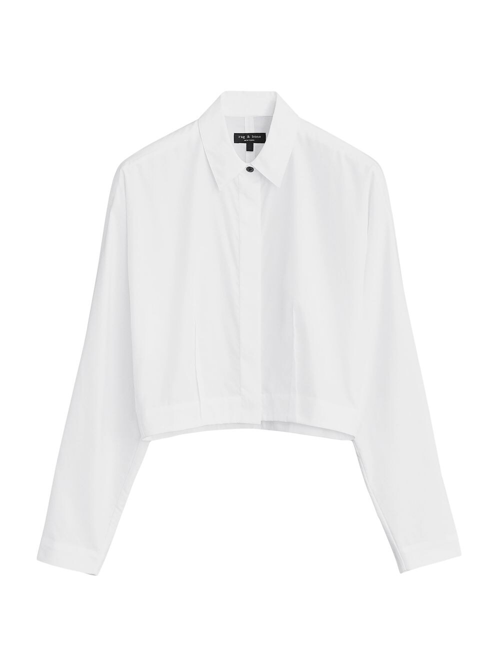 

Укороченная хлопковая рубашка Morgan rag & bone, белый