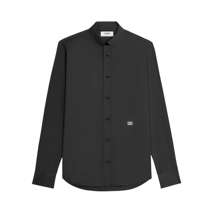 

Рубашка CELINE Loose Shirt With Inverted Collar, черный
