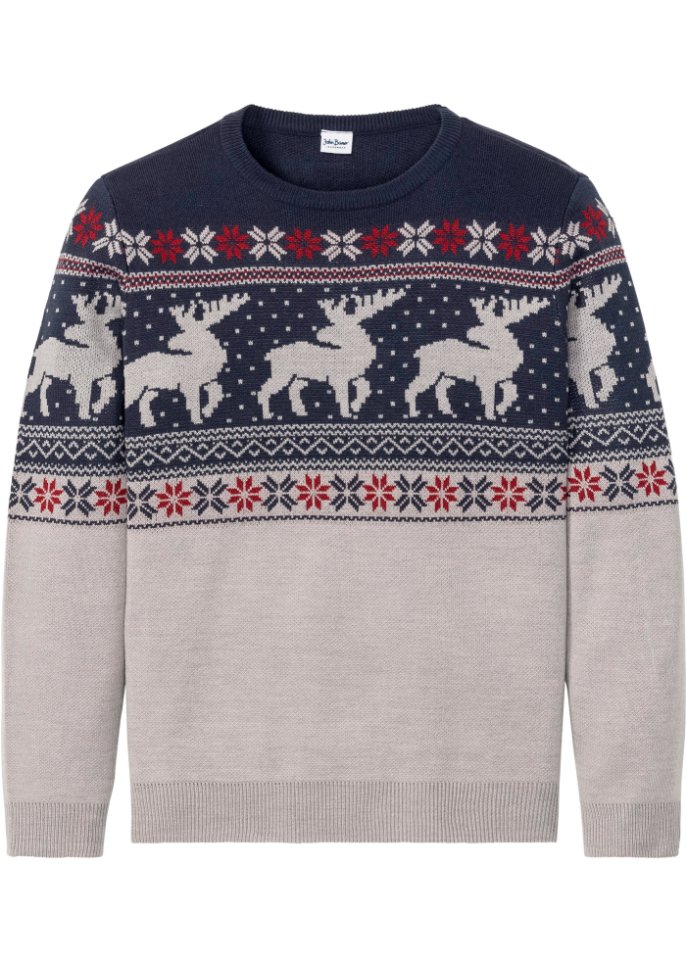 цена Норвежский свитер Bpc Bonprix Collection, серый