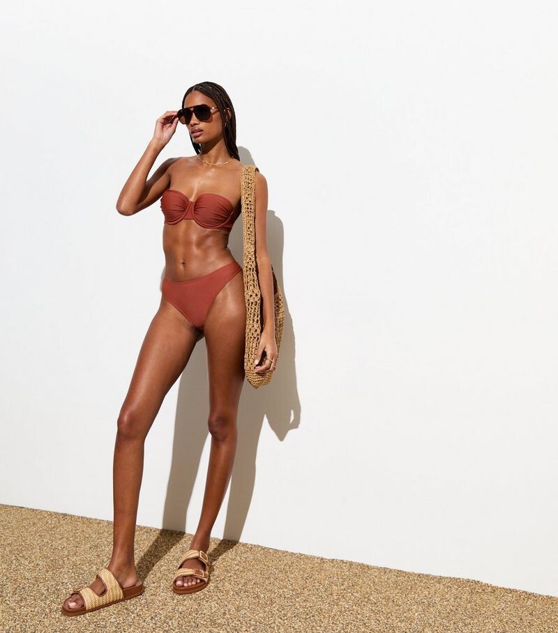 

Плавки бикини Rust Hipster New Look, бордовый
