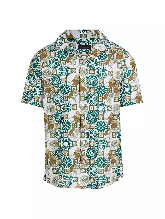 

КОЛЛЕКЦИЯ Рубашка Medallion Camp Saks Fifth Avenue, темно-зеленый