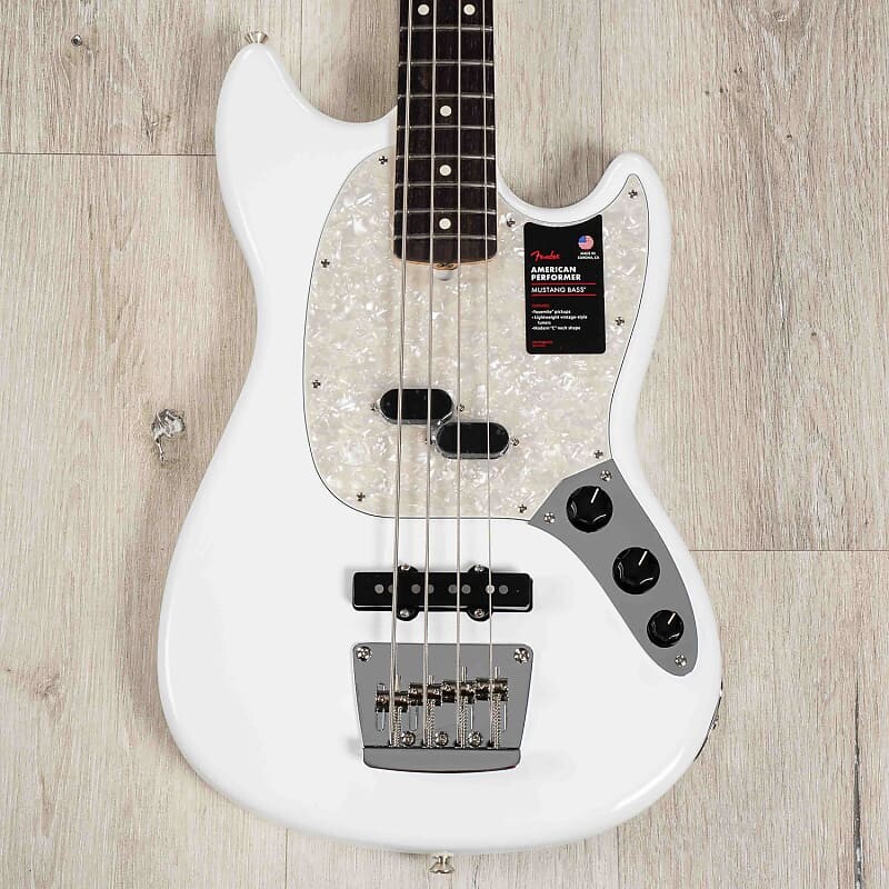 

Басс гитара Fender American Performer Mustang Bass Guitar, Rosewood Fretboard, Arctic White