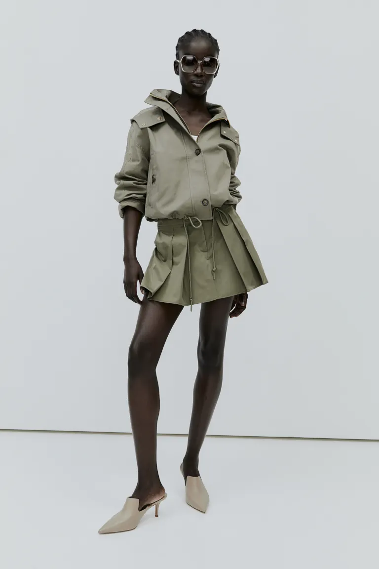 

Юбка со складками H&M, зеленый