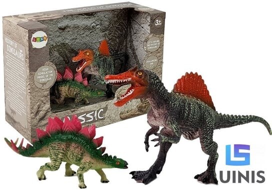 

Lean Toys, набор фигурок динозавров, спинозавров, стегозавров.