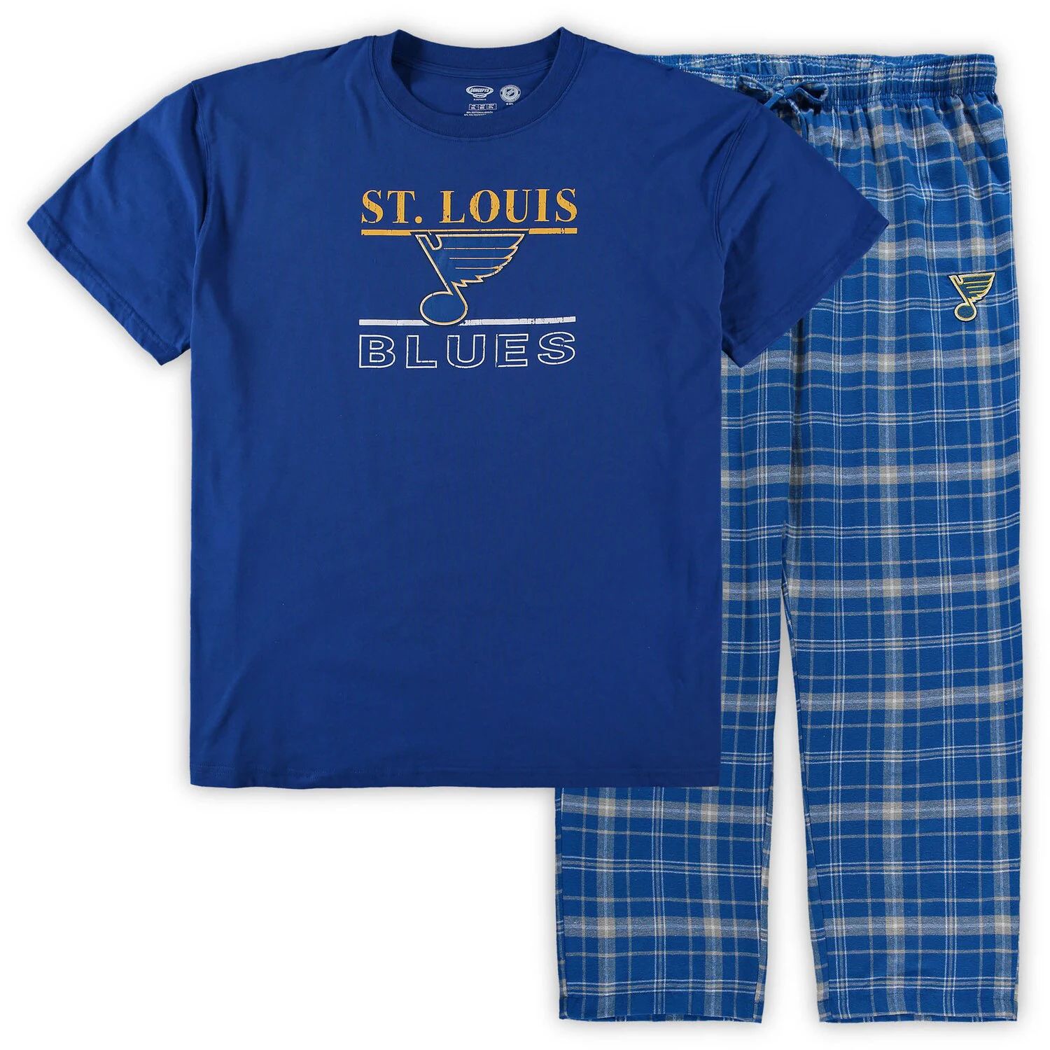 

Мужской комплект для сна с футболкой и брюками Concepts Sport Blue St. Louis Blues Big & Tall Lodge