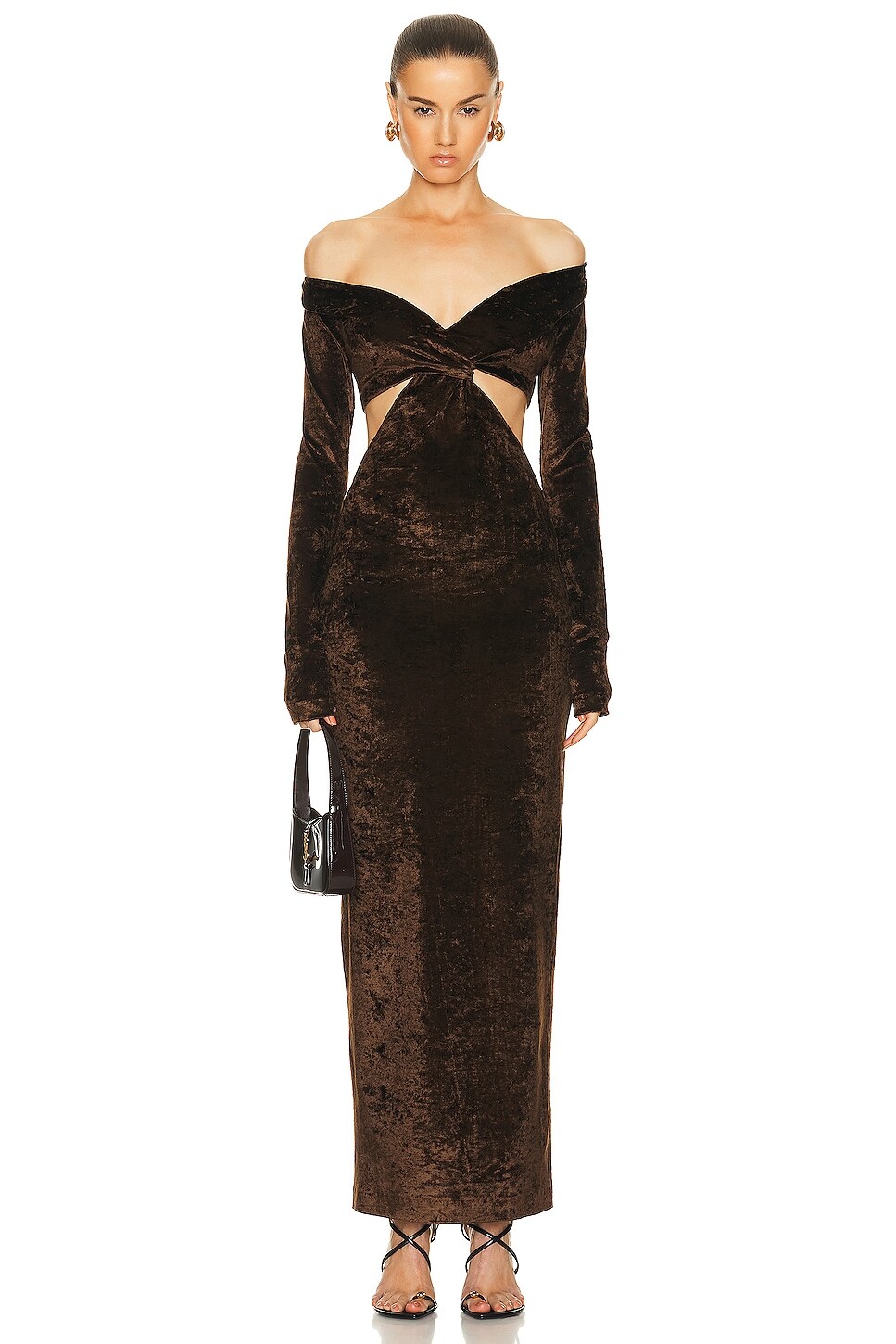 

Платье Nanushka Zanee, цвет Dark Brown