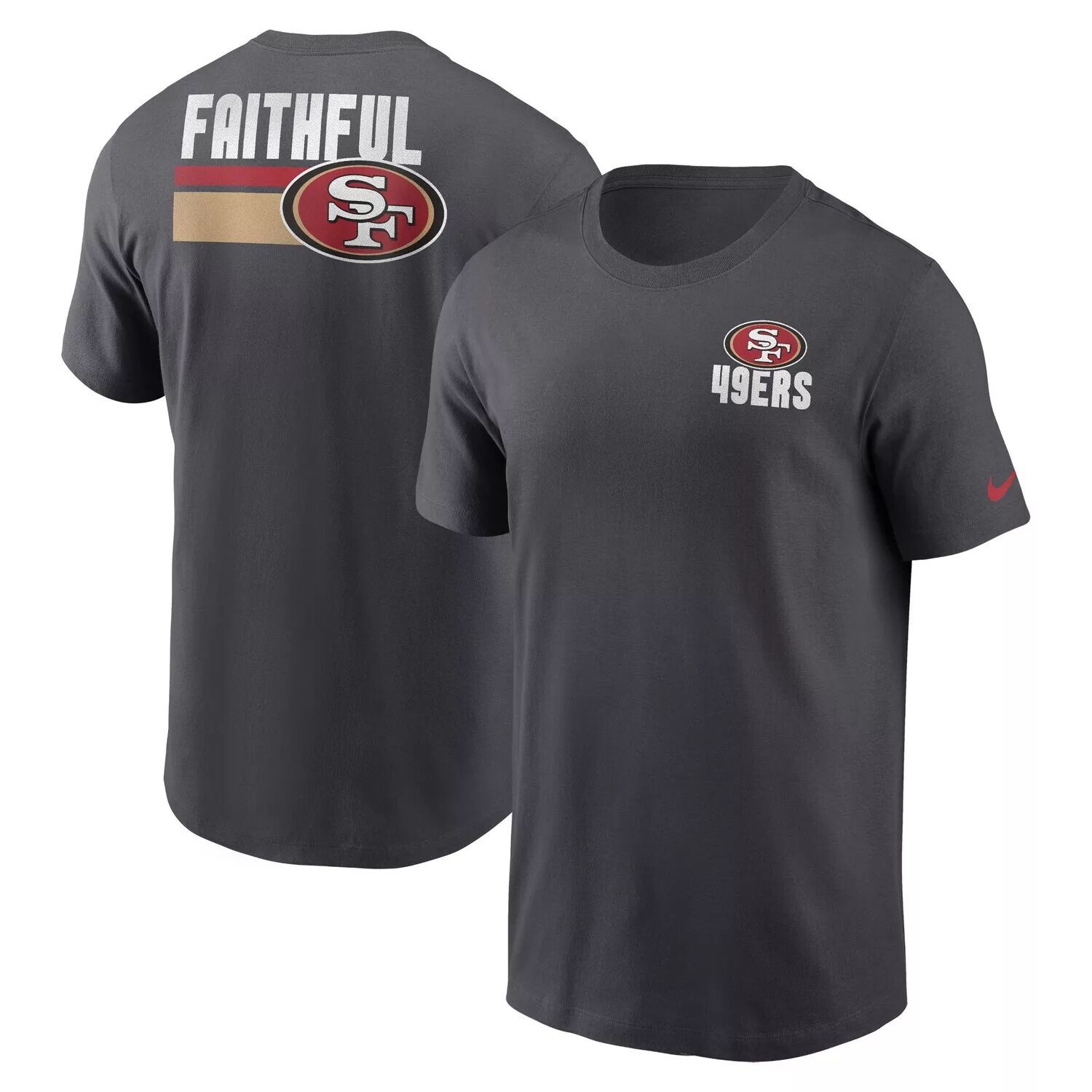 

Мужская антрацитовая футболка San Francisco 49ers Blitz Essential Nike