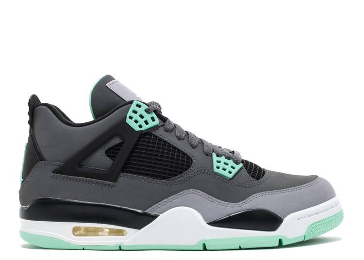 

Кроссовки AIR JORDAN 4 RETRO 'GREEN GLOW', серый