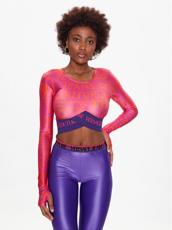 

Узкая блузка Versace Jeans Couture, розовый