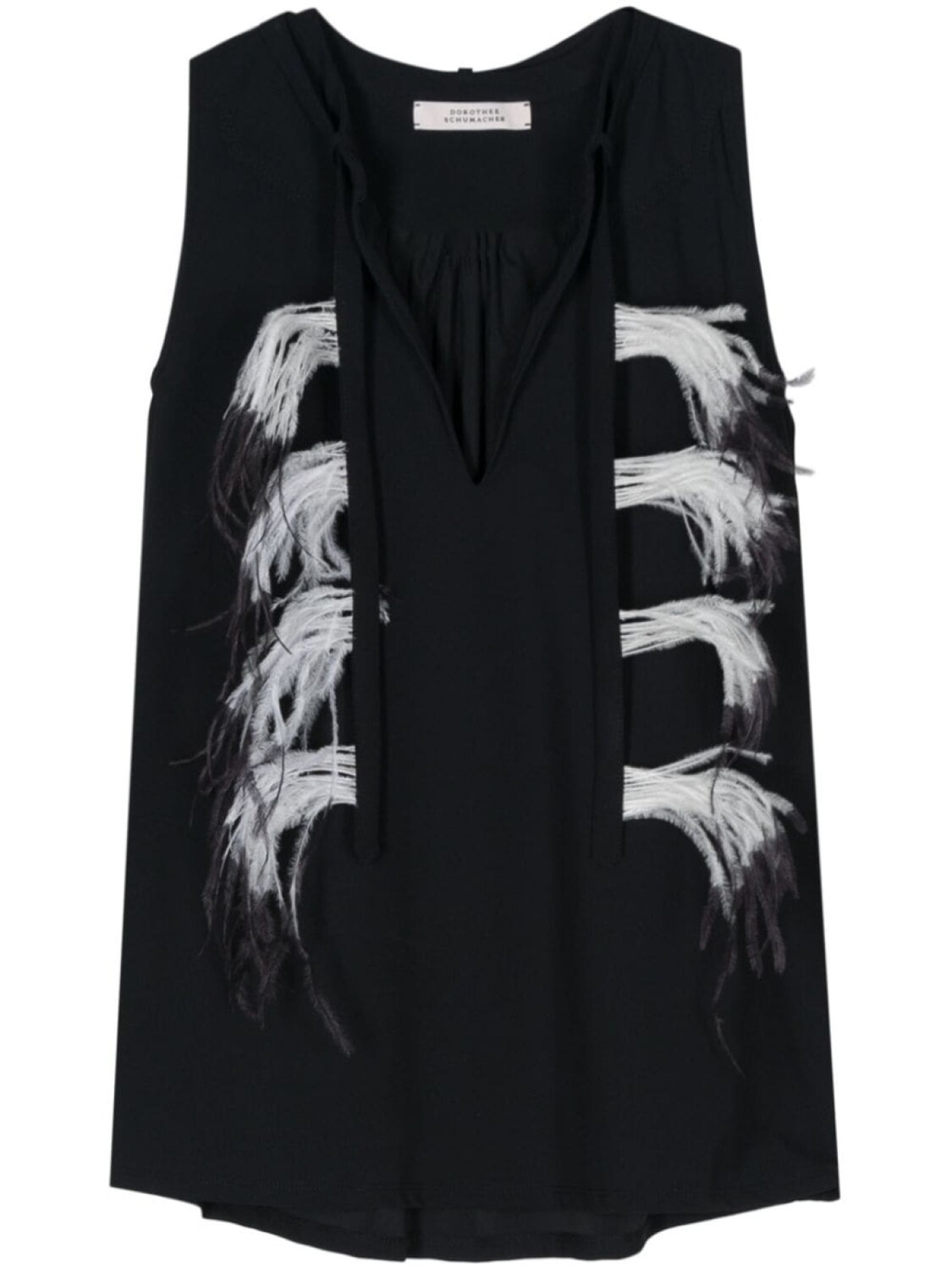 

Dorothee Schumacher топ Elegant Comfort с перьями, черный