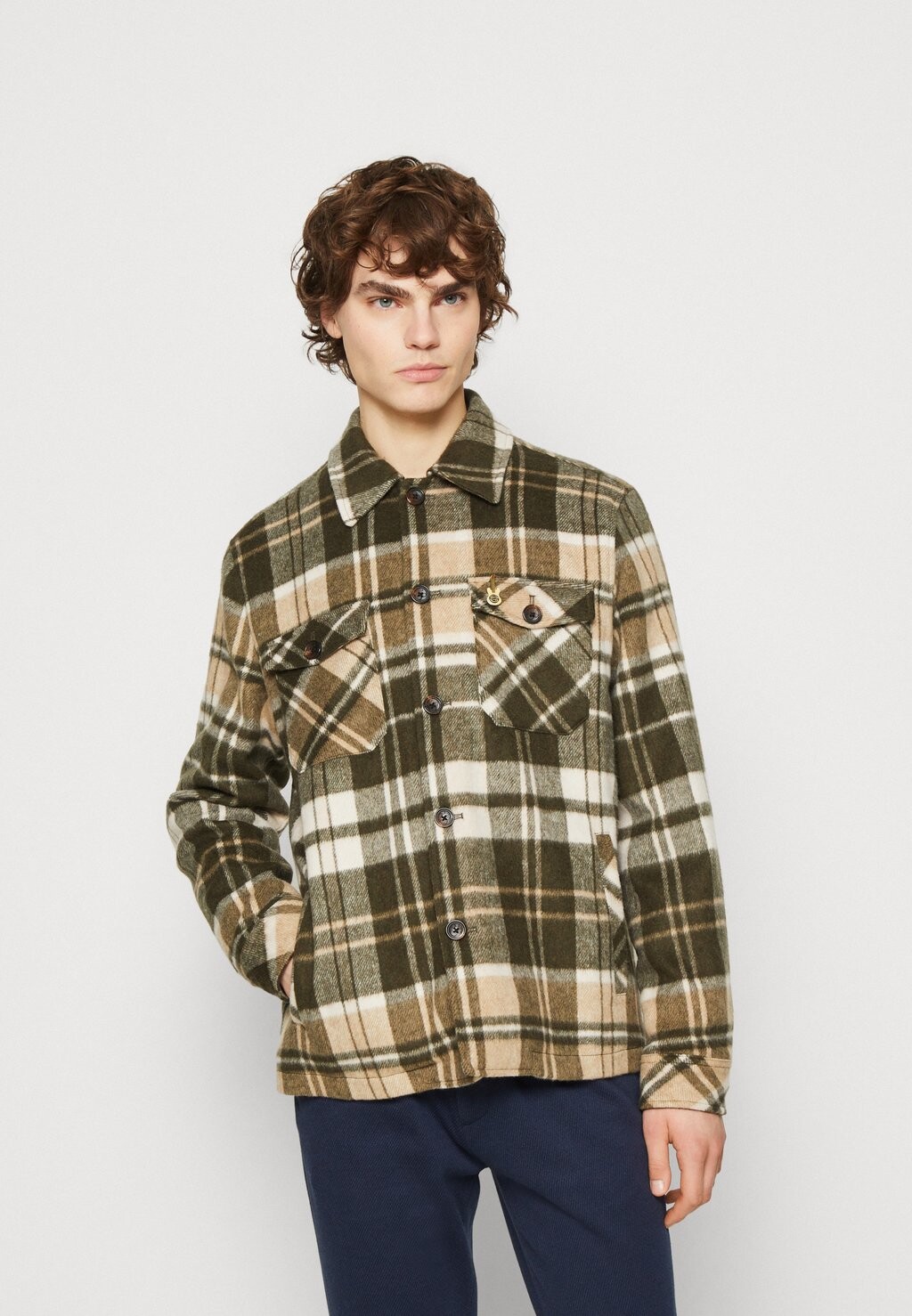

Рубашка Entertainment Scotch & Soda CHECKED OVERSHIRT, зеленый