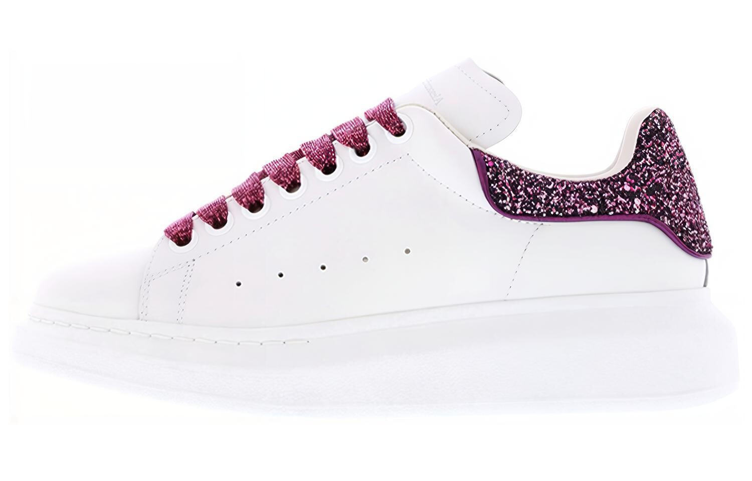 

Alexander McQueen Oversized White Rose Glitter Women's