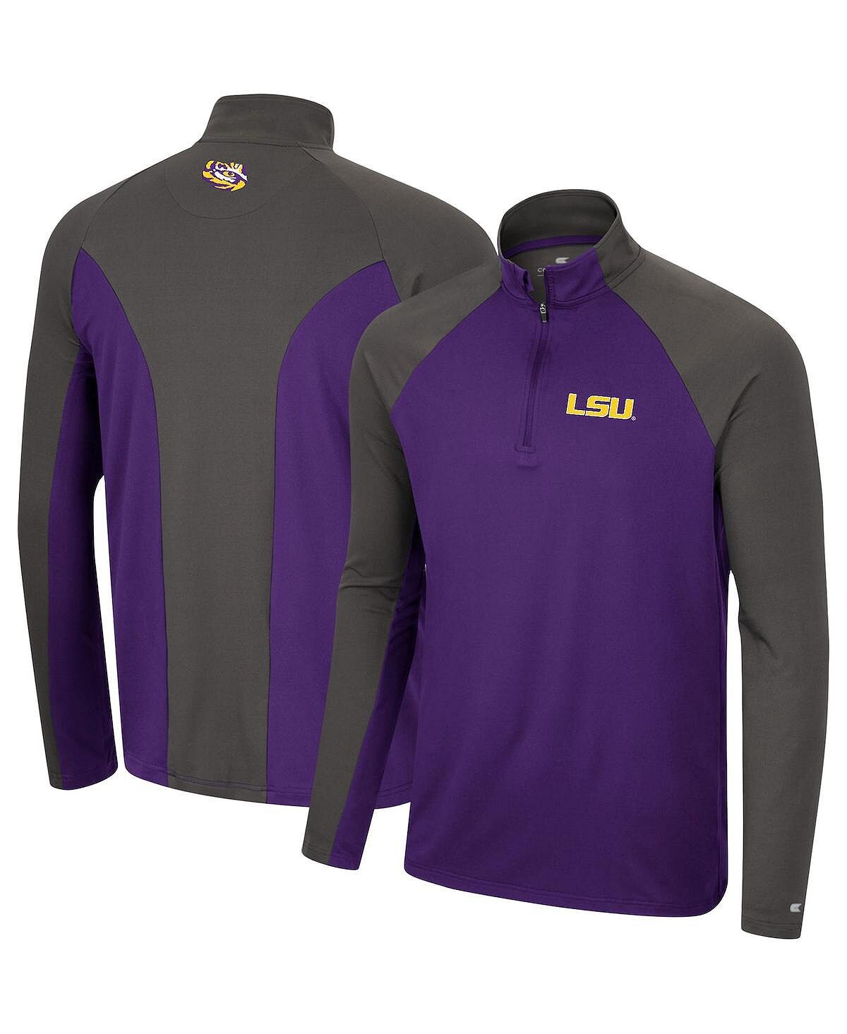 

Мужская ветровка с молнией четверти реглан LSU Tigers Two Yutes фиолетового, темно-серого цвета Colosseum, Фиолетовый