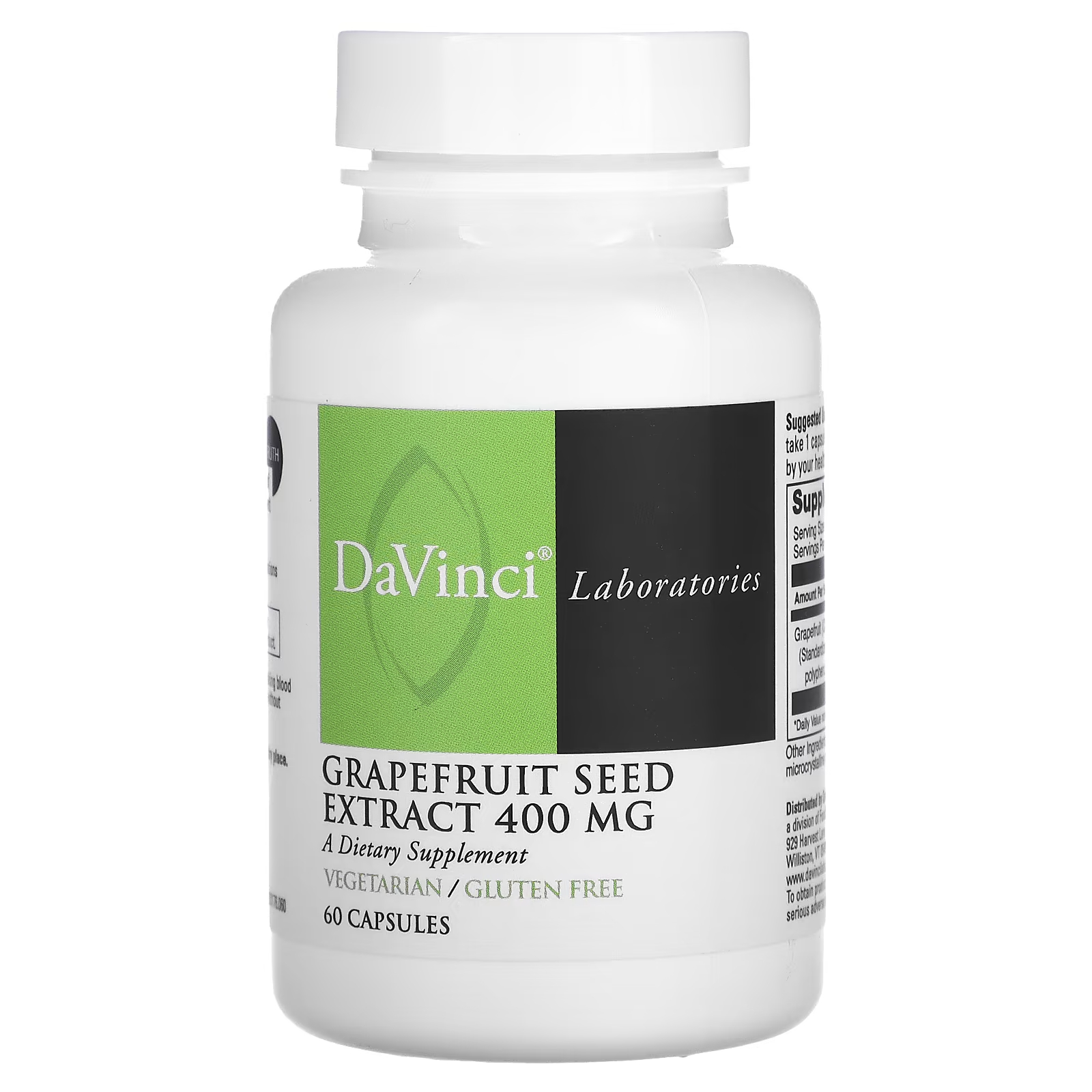 Экстракт семян грейпфрута DaVinci Laboratories of Vermont 400 мг, 60 капсул