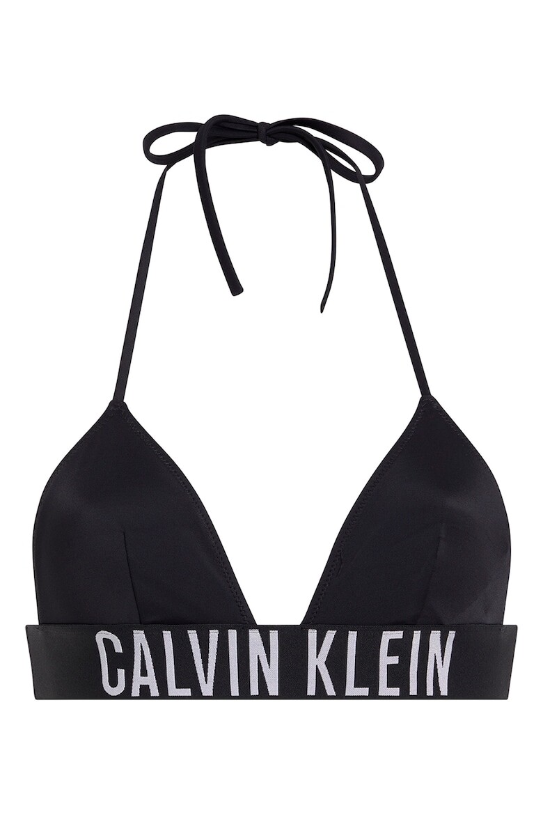 

Лиф бикини с логотипом и треугольными чашками Calvin Klein, черный