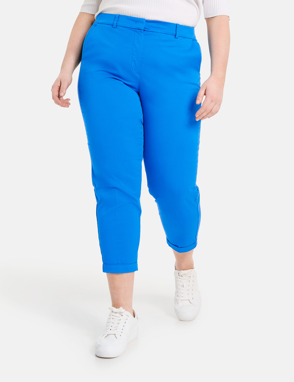 

Брюки SAMOON Hose Tuch/Kombi verkürzt, цвет Digital Blue