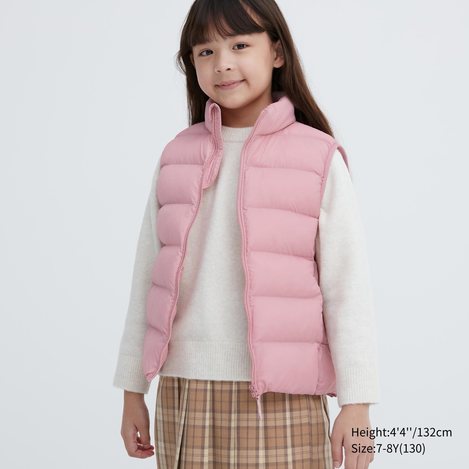 Жилет Uniqlo детский утепленный, розовый жилет утепленный uniqlo warm padded quilted бежевый