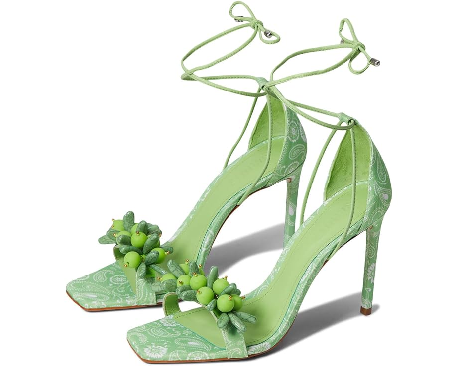 Туфли Schutz Tasha, цвет Multi Lime Green/Lime Green/White цена и фото