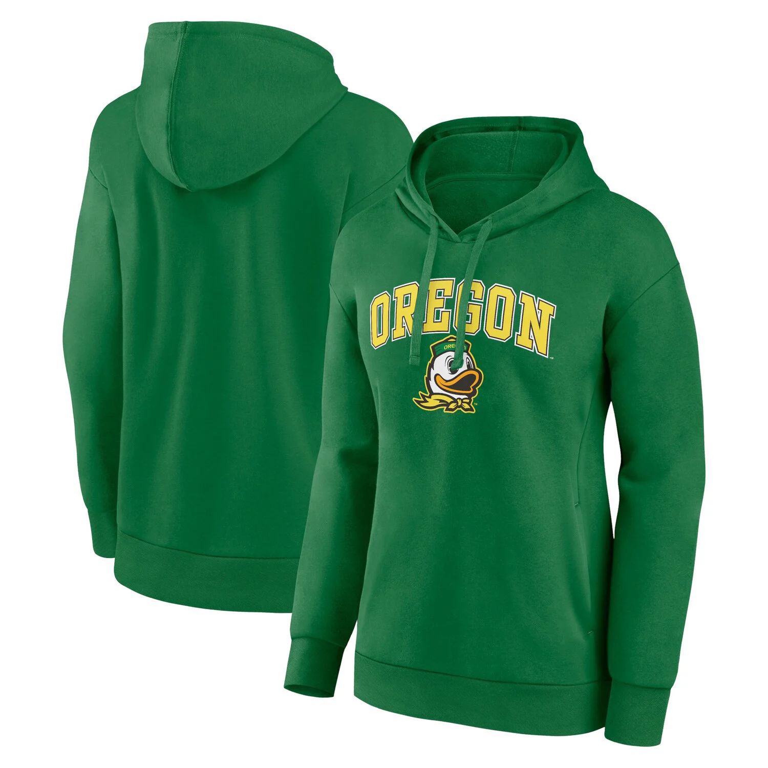 

Женский пуловер с капюшоном Fanatics Green Oregon Ducks Evergreen Campus Fanatics