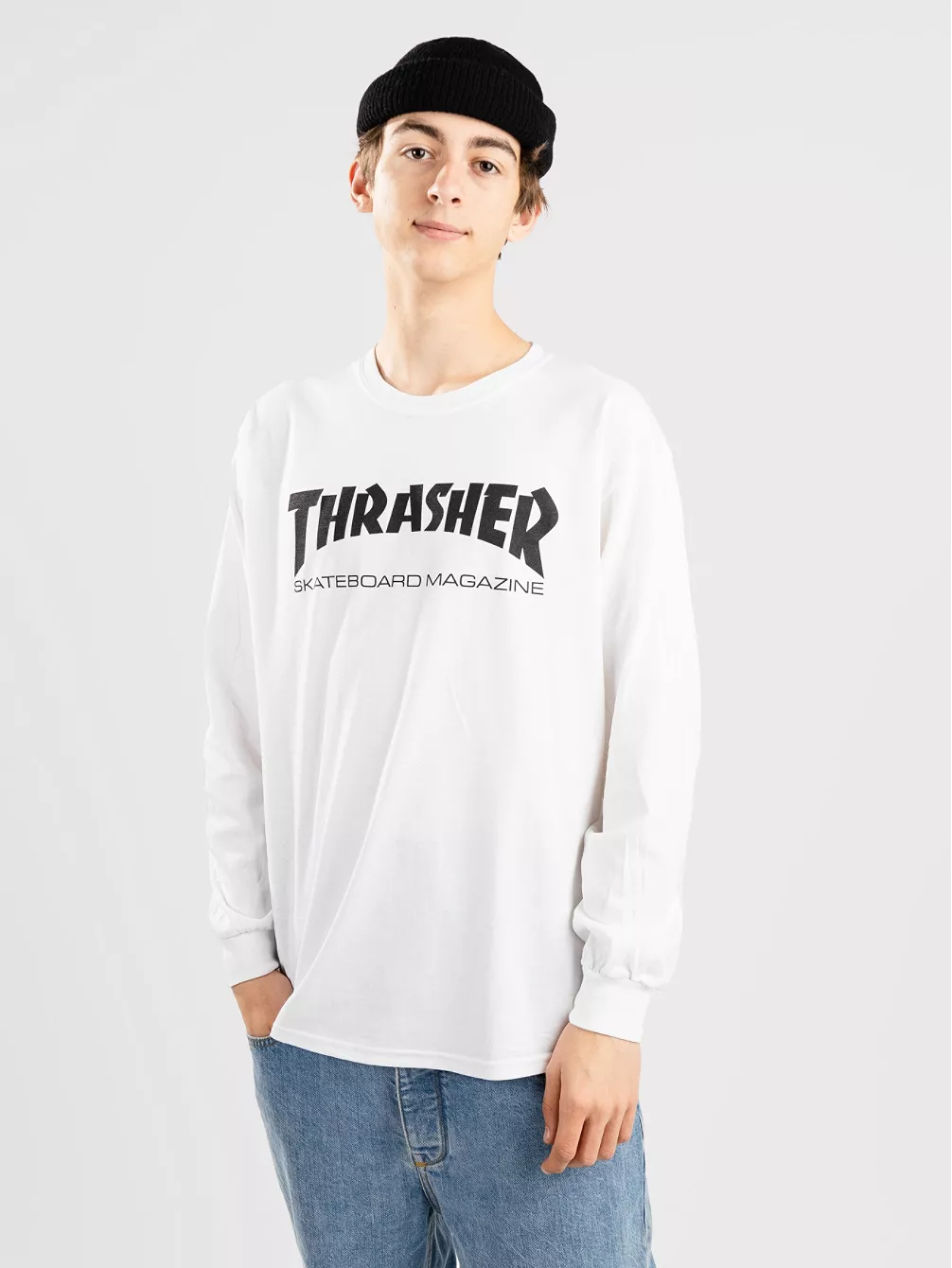 

Skate-Mag с длинным рукавом Thrasher, белый