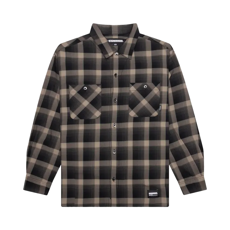 

Рубашка Neighborhood Half Hombre Check Long-Sleeve 'Beige', загар
