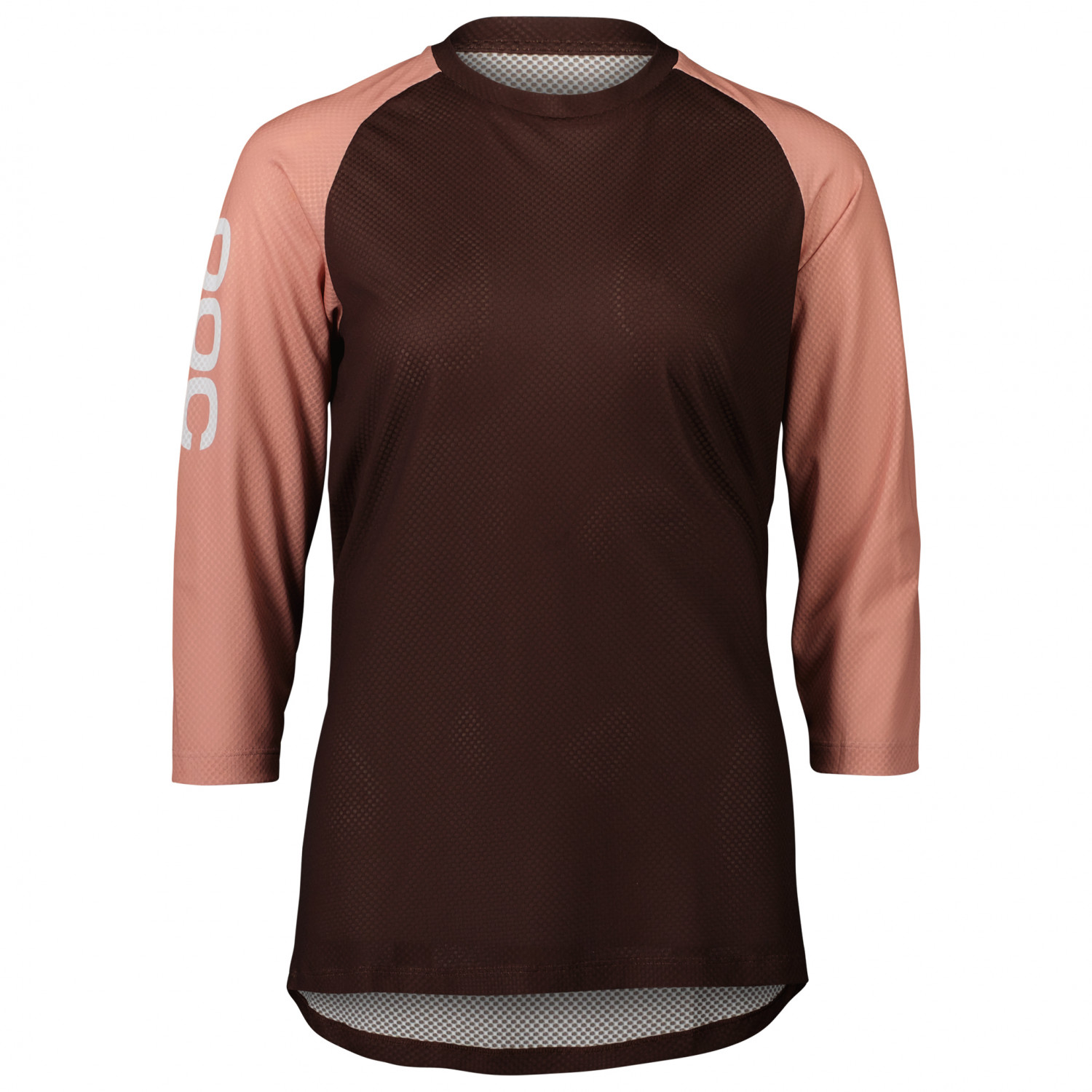 Велосипедный трикотаж Poc Women's MTB Pure 3/4 Jersey, цвет Axinite Brown/Rock Salt рубашка с принтом poc