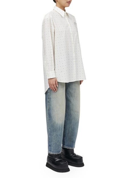 

Рубашка с принтом Mm6 Maison Margiela, белый