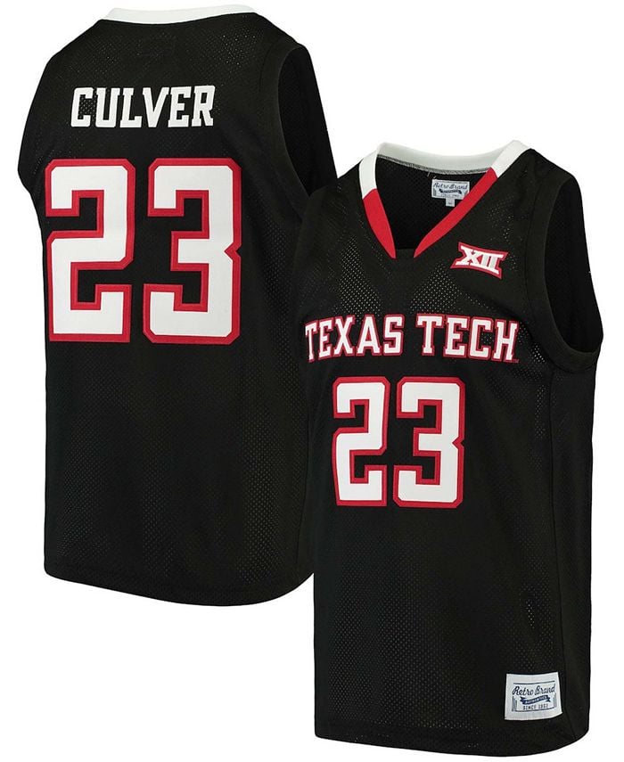 

Мужская баскетбольная майка Jarrett Culver Black Texas Tech Red Raiders Alumni Original Retro Brand, черный